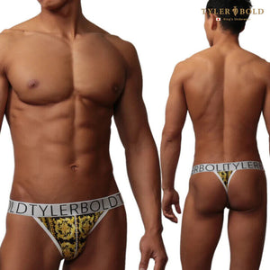 Tyler Bold decadent gay THONG Barretta FLORAL strechy Made in Japan (204984)