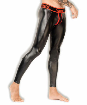 Outtox by Maskulo Men's Zippered Rear LEGGINGS Made in Russia RED (LG142-10)