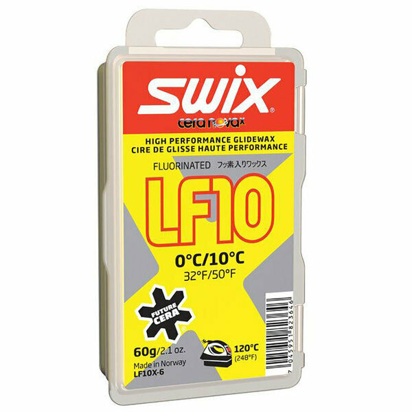 Swix LF10X YELLOW WARM wax 0C/+10°C ski XC TRIPLE pack 60g (180g) Made in Norway